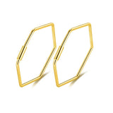 Trustdavis 925 Silver Women's Hexagon Hoop Earrings DS133