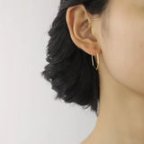 Trustdavis 925 Silver Women's Hexagon Hoop Earrings DS133
