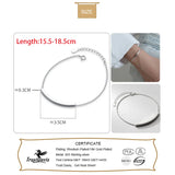 Trustdavis 925 Silver Arc Box Chain Bracelet for Women Wedding