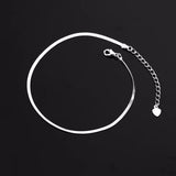 Trustdavis 925 Sterling Silver Sweet Snake Chain Anklets For Women