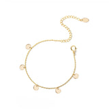 Trustdavis 925 Sterling Silver Tassel Chain Anklets For Women