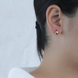 Trustdavis 925 Sterling Silver Minimalist Gothic Hoop Earrings