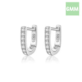 Trustdavis 925 Silver Zircon Gothic Hoop Earrings