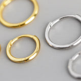 Trustdavis 925 Sterling Silver Round Hoop Earrings for Women