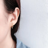 Trustdavis 925 Sterling Silver Punk Rivet Hoop Earrings Minimalist