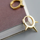 Trustdavis 925 Sterling Silver Punk Rivet Hoop Earrings Minimalist