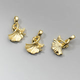 Trustdavis 925 Silver Double Apricot Leaf Pendant DIY Accessories