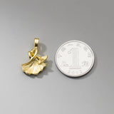 Trustdavis 925 Silver Double Apricot Leaf Pendant DIY Accessories