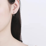Trustdavis 925 Sterling Silver Sweet Chain Beads Stud Earrings