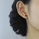 Trustdavis 925 Silver CZ Beads Stud Earring Women Minimalist Jewelry