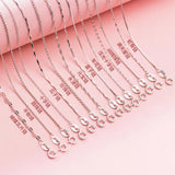 Trustdavis 925 Silver Box Chain Earrings Semi-finished DIY Access.