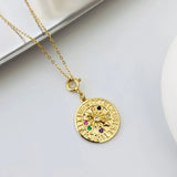 Trustdavis 925 Silver CZ Compass Charm Pendant DIY Jewelry HY790