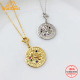 Trustdavis 925 Silver CZ Compass Charm Pendant DIY Jewelry HY790
