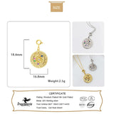 Trustdavis 925 Silver CZ Compass Charm Pendant DIY Jewelry HY790