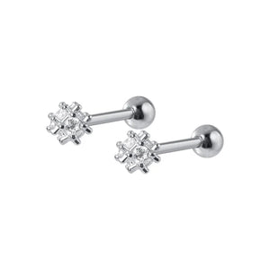 Trustdavis 925 Silver Dandelion CZ Stud Earrings For Women