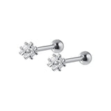 Trustdavis 925 Silver Dandelion CZ Stud Earrings For Women