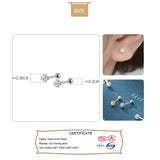 Trustdavis 925 Silver Dandelion CZ Stud Earrings For Women