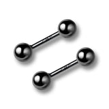 Trustdavis 925 Silver Double Bead Screw Stud Earrings Wedding DS1223