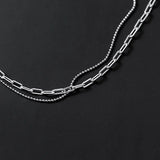 Trustdavis 925 Sterling Silver Double Layer Beads Chain Bracelet Wedding Jewelry