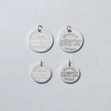 Trustdavis 925 Sterling Silver Round Pendant DIY Jewelry DZ201