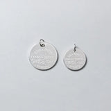 Trustdavis 925 Sterling Silver Round Pendant DIY Jewelry DZ201