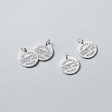 Trustdavis 925 Sterling Silver Round Pendant DIY Jewelry DZ201