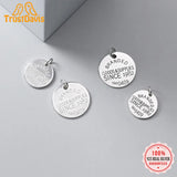 Trustdavis 925 Sterling Silver Round Pendant DIY Jewelry DZ201