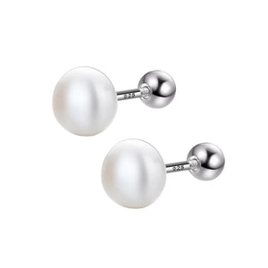 Trustdavis 925 Silver Pearl Stud Earring Women Party Jewelry DA2290