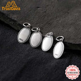Trustdavis 925 Silver Ellipse Charm Pendant DIY Jewelry DZ199