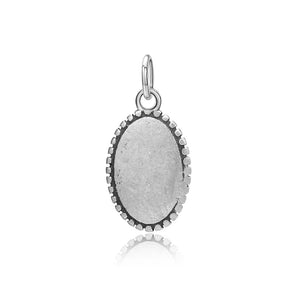 Trustdavis 925 Silver Ellipse Charm Pendant DIY Jewelry DZ199