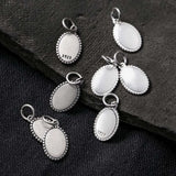 Trustdavis 925 Silver Ellipse Charm Pendant DIY Jewelry DZ199