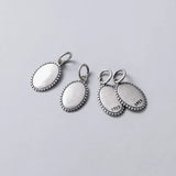 Trustdavis 925 Silver Ellipse Charm Pendant DIY Jewelry DZ199