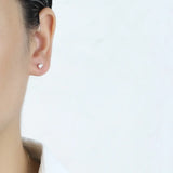 Trustdavis 925 Silver CZ Square Stud Earring Wedding Party Jewelry