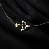 Trustdavis 925 Silver Birds Clavicle Chain Necklace Women Wedding Party