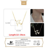 Trustdavis 925 Silver Birds Clavicle Chain Necklace Women Wedding Party