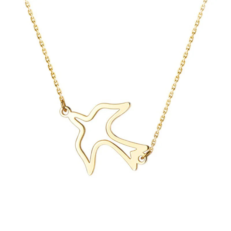 Trustdavis 925 Silver Birds Clavicle Chain Necklace Women Wedding Party
