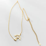 Trustdavis 925 Silver Birds Clavicle Chain Necklace Women Wedding Party
