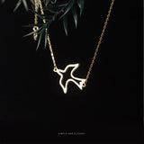 Trustdavis 925 Silver Birds Clavicle Chain Necklace Women Wedding Party