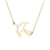 Trustdavis 925 Silver Birds Clavicle Chain Necklace Women Wedding Party