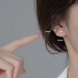 Trustdavis 925 Silver 6 Claw CZ Stud Earrings For Women Wedding