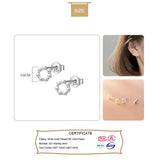 Trustdavis 925 Silver Flower Pearl Stud Earrings DB376