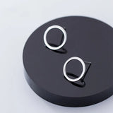 Trustdavis 925 Silver Hollow Round Stud Earrings Wedding Party S925 Jewelry