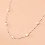 Trustdavis Pearl Clavicle Necklace For Women S925 Jewelry DA1548
