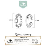 Trustdavis 925 Silver Openwork Clip Earrings Mum Daughter Gift DS4408