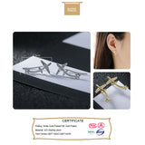 Trustdavis 925 Silver Plane Star Ear Hook Stud Earrings Wedding Jewelry H072