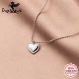 Trustdavis 925 Sterling Silver Heart Love Pendant Necklace