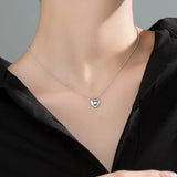 Trustdavis 925 Sterling Silver Heart Love Pendant Necklace