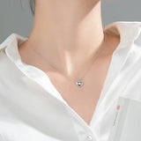 Trustdavis 925 Sterling Silver Heart Love Pendant Necklace