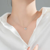Trustdavis 925 Sterling Silver Heart Love Pendant Necklace