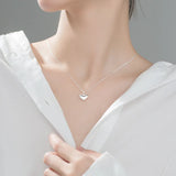 Trustdavis 925 Sterling Silver Heart Pendant Necklace Wedding Jewelry